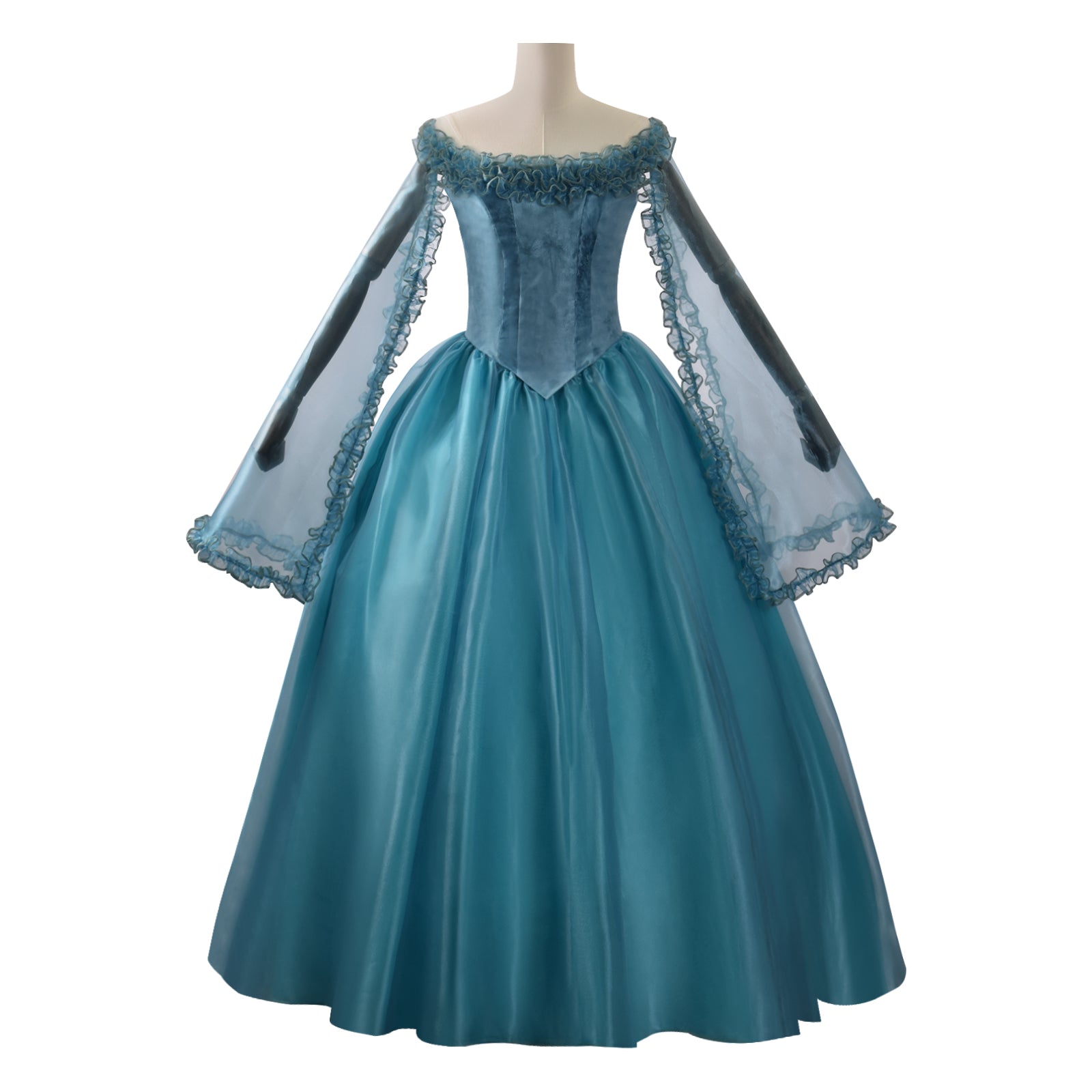 Frankenstein Elizabeth Cosplay Costume Blue Halloween Carnival Outfit - Image 2