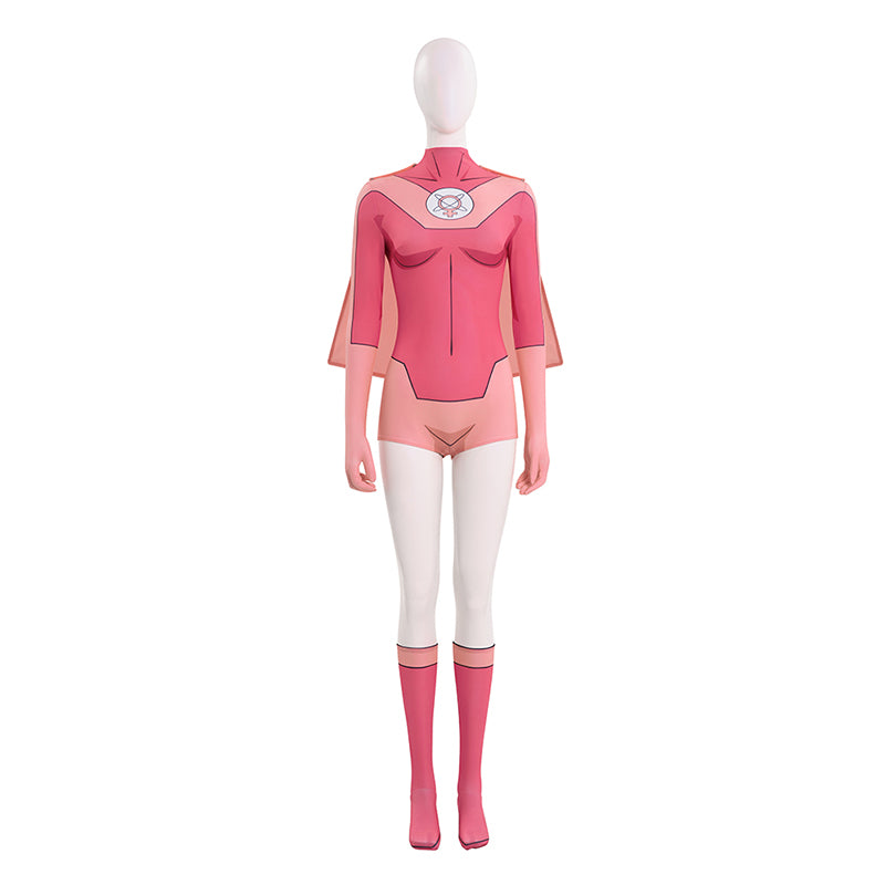 Invincible Atom Eve Cosplay Costume Halloween Pink Jumpsuit - Image 2