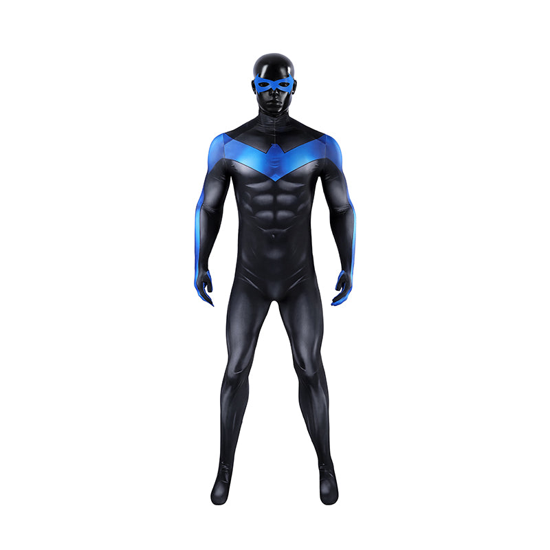 Comic Nightwing Dick Grayson Cosplay Costume Blue Dick Jumpsuit - Image 2
