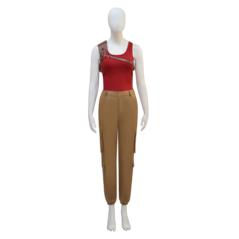 Movie Twisters 2024 Kate Women Red Brown Outfit Cosplay Costume Outfits Halloween - Image 2