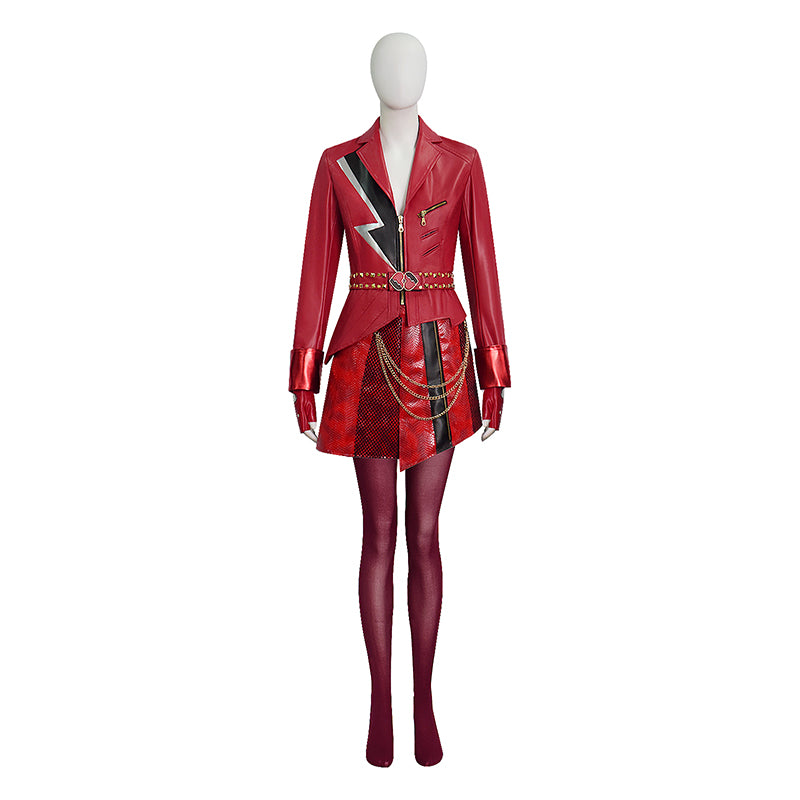 Descendants The Rise of Red Cosplay Costume Red Leather Suit - Image 2