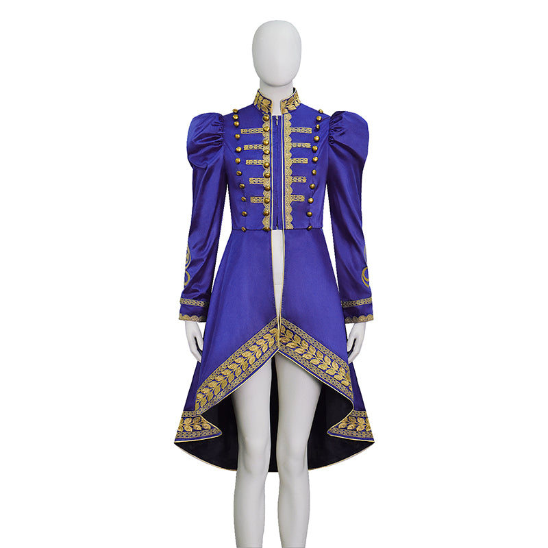 Baroque Cosplay Costume Royal Purple Military Tailcoat Performance Dress Lady Halloween Suit - Image 2
