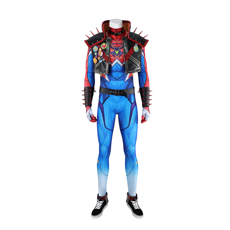 Marvel Rivals Spider Punk Cosplay Costume Superhero Halloween Outfit - Image 2