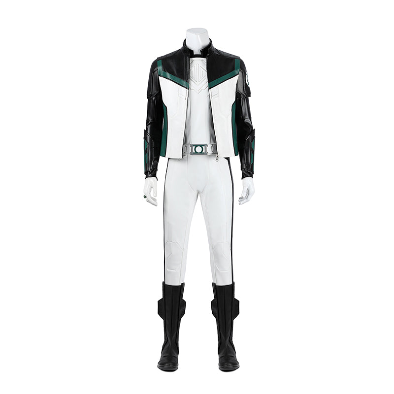Green Lantern White Suit Cosplay Costume Legacy Green Lantern Outfit Hallowenn - Image 2