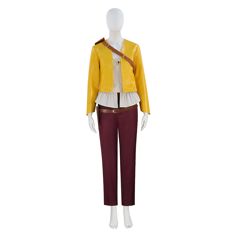 The Witcher Season 4 Ciri Cosplay Costume Medieval Warrior Yellow Halloween Outfit - Image 2
