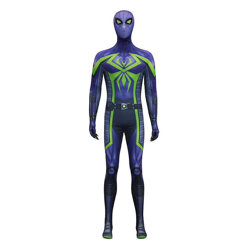 Spider-Man 2 Miles Morales Cosplay Costume Purple Reign Suit Jumpsuit - Image 2