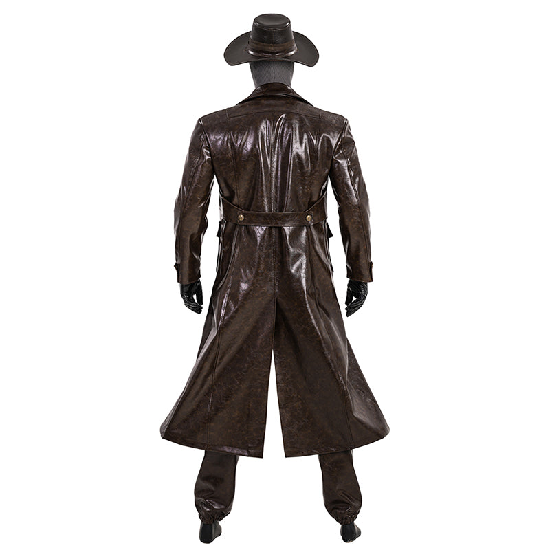 Spider Man Noir Cosplay Costume Brown Leather Halloween Outfit - Image 9