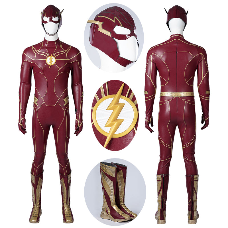 2023 The Flash Barry Allen Cosplay Costume Superhero Flashman Bodysuit