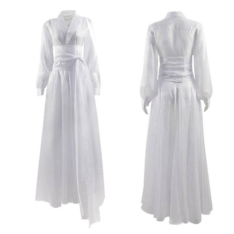 Diana Prince White Dress Wonder Woman 1984 Cosplay Costumes Halloween Women Dress