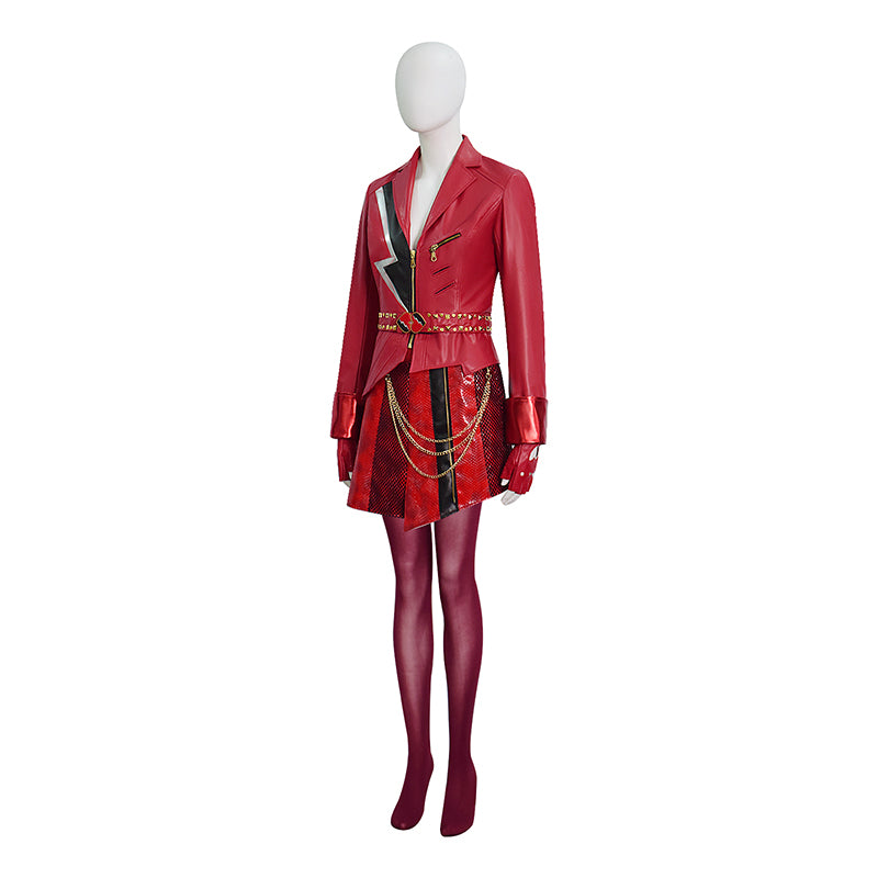 Descendants The Rise of Red Cosplay Costume Red Leather Suit - Image 3