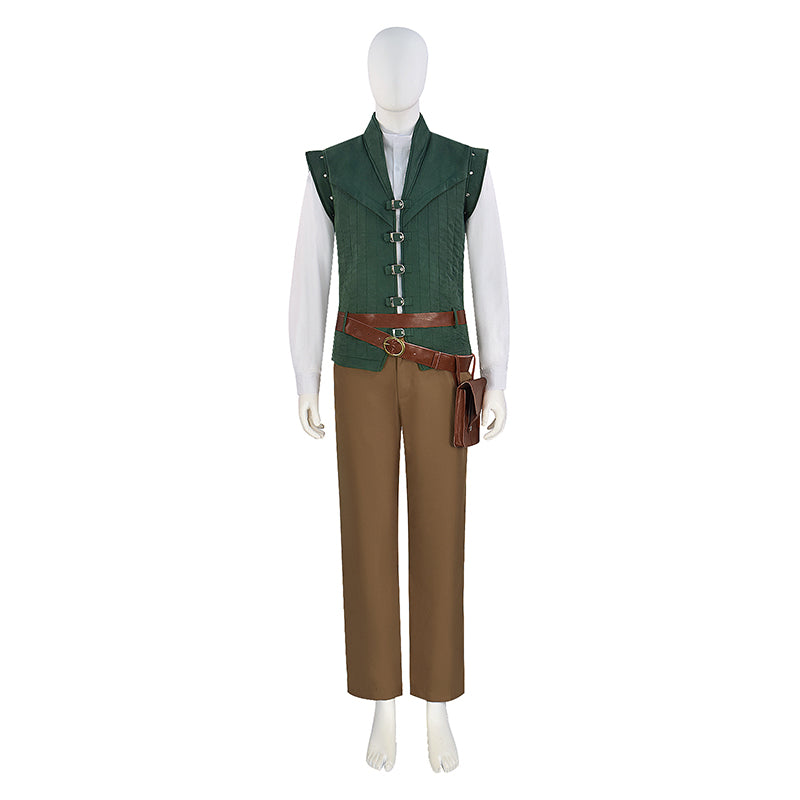 Prince Tangled Cosplay Flynn Rider Costume Vest Shirt Outfit Halloween Carnival Suit - Image 2