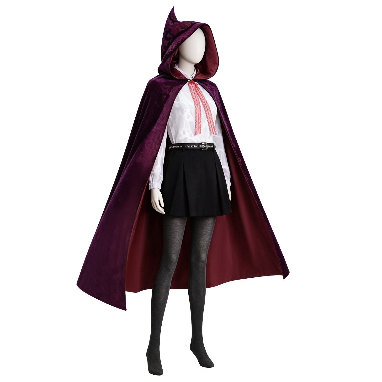 Hexed Billie Cosplay Costume Velvet Hooded Cloak Witch Series Clothing - Image 3