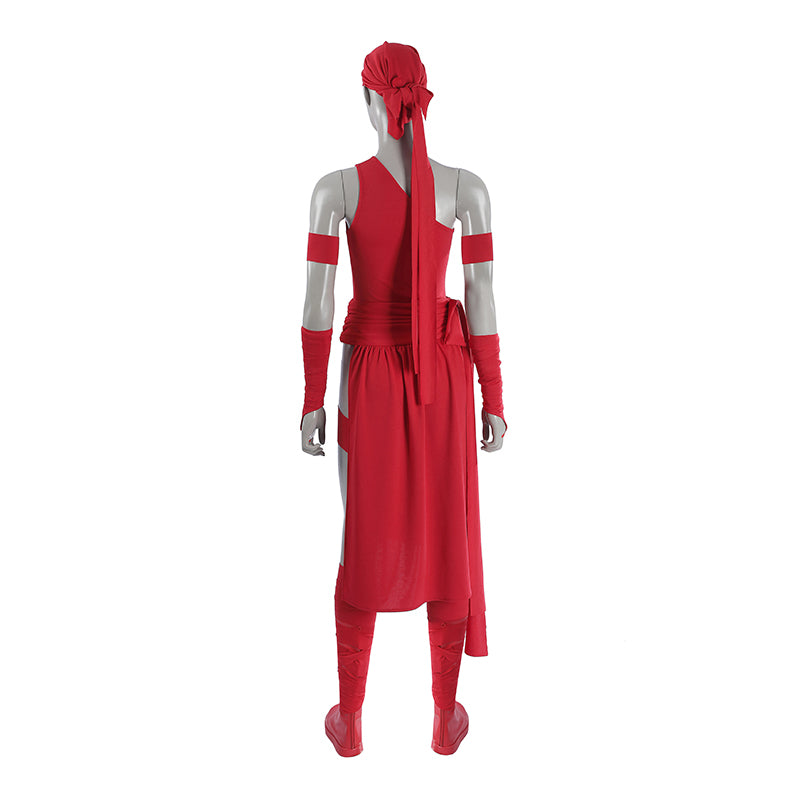 Elektra Natchios Cosplay Costume Daredevil Comics Red Ninja Halloween Outfit - Image 3