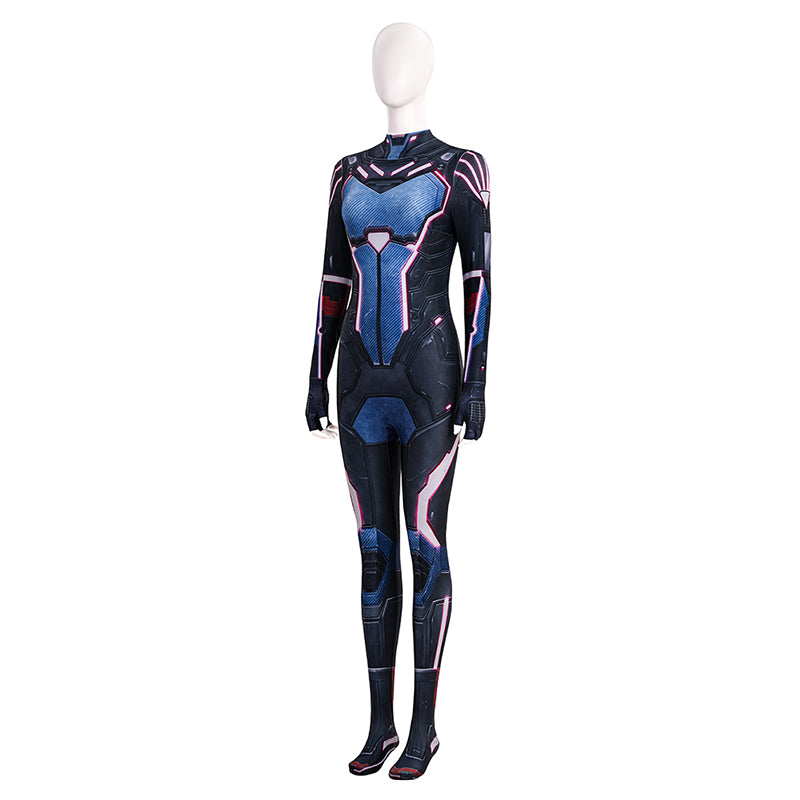 Split Fiction Mio Cosplay Costume Purple Jumpsuit Halloween Outfit - Image 3