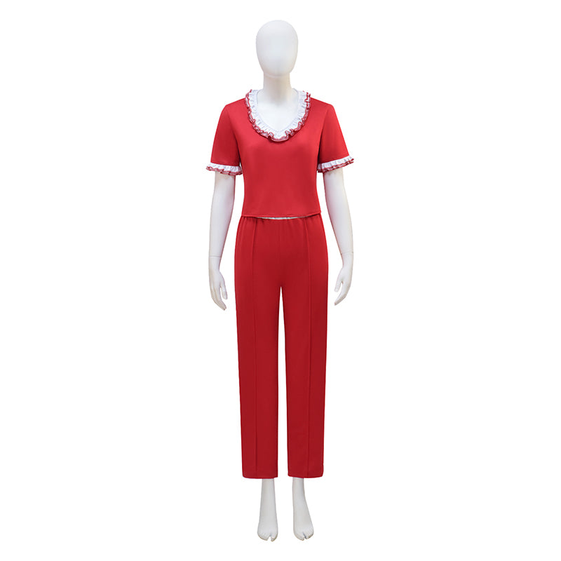 Sally o'malley Cosplay Costume Red Halloween Outfit - Image 2