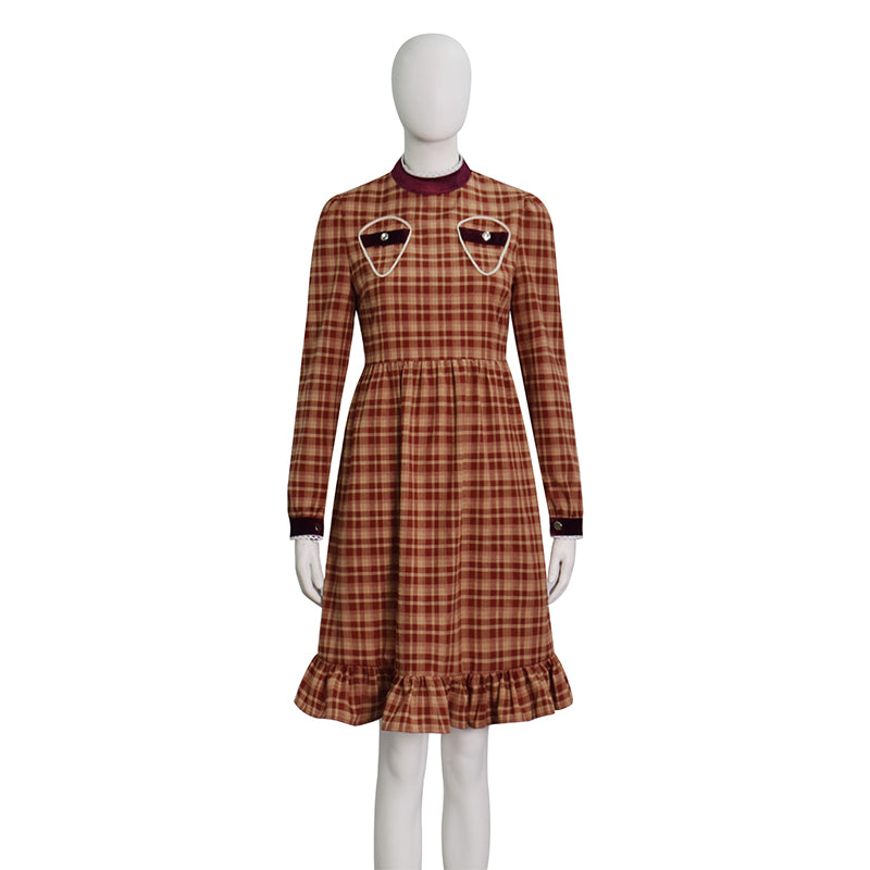 Girls Esther Orphan Cosplay Costume Brown Dress Adults Women Halloween Suit - Image 3
