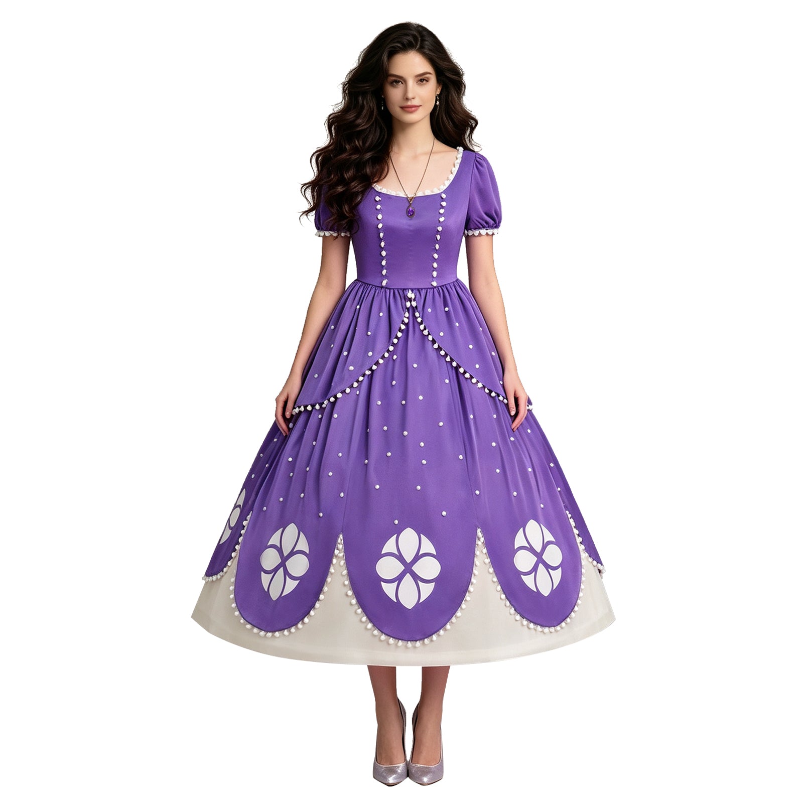 Sofia the First Sofia Cosplay Costume Purple Princess Dress Halloween Outfit - Image 2