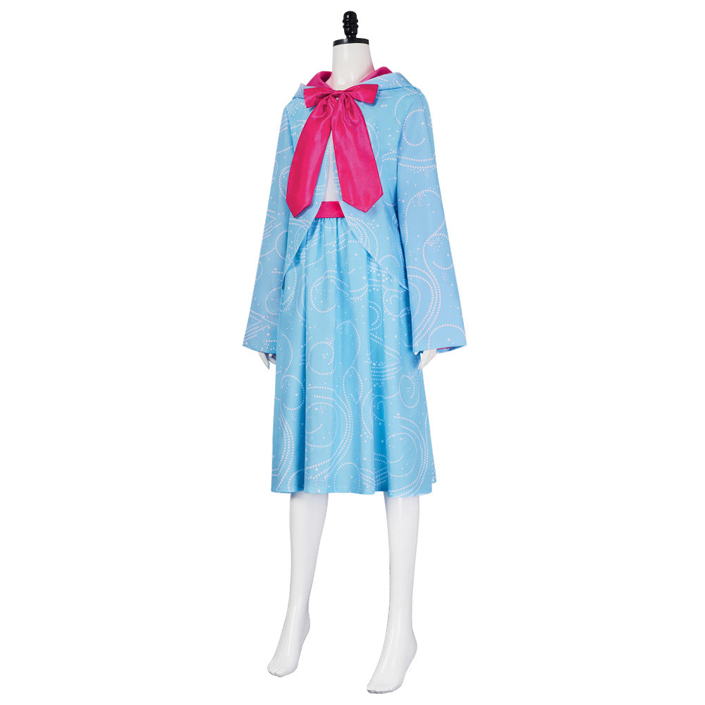 Fairy Godmother Cosplay Costume Sleeveless Shirt Dress with Cape Halloween Suit - Image 2