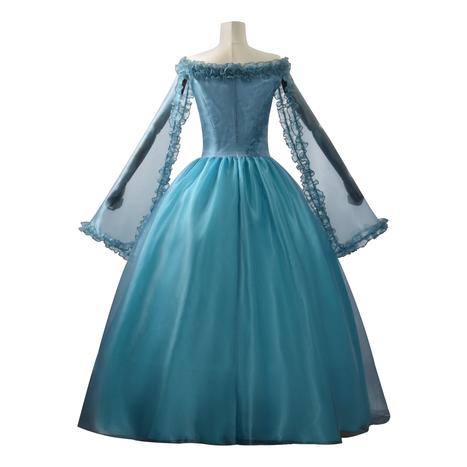 Frankenstein Elizabeth Cosplay Costume Blue Halloween Carnival Outfit - Image 3