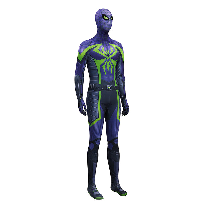 Spider-Man 2 Miles Morales Cosplay Costume Purple Reign Suit Jumpsuit - Image 3