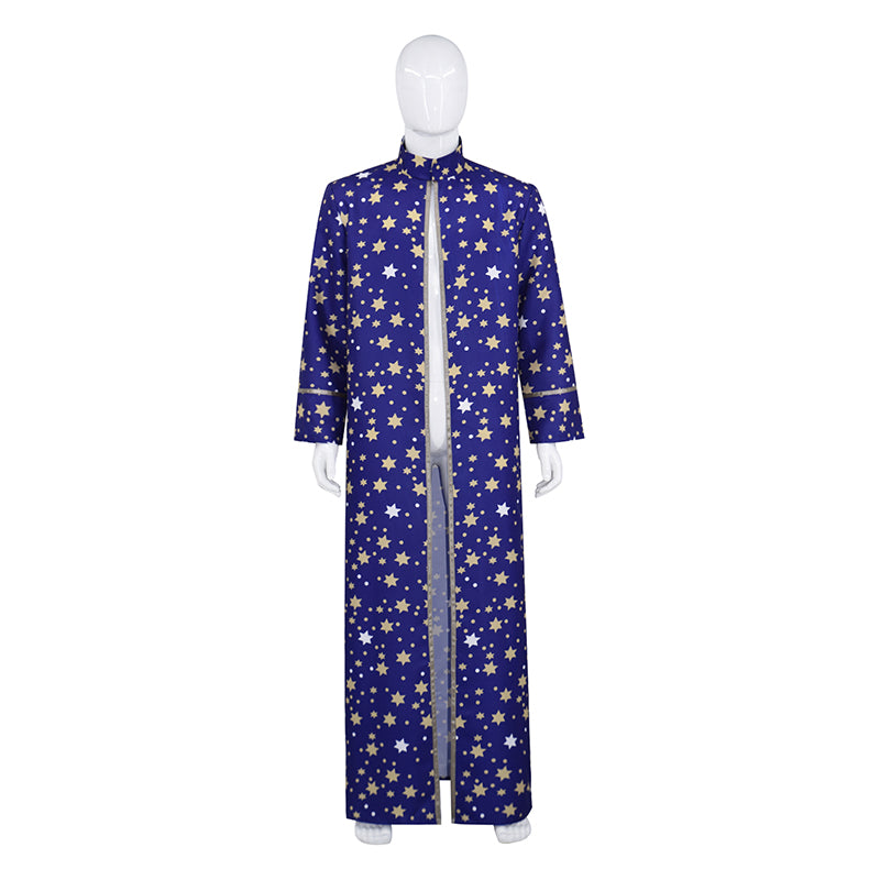 Unisex Adults Wizard Cloak with Stars Cape And Hat Witch Cloak - Image 3