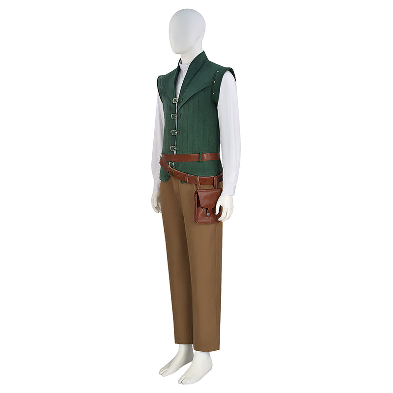 Prince Tangled Cosplay Flynn Rider Costume Vest Shirt Outfit Halloween Carnival Suit - Image 3