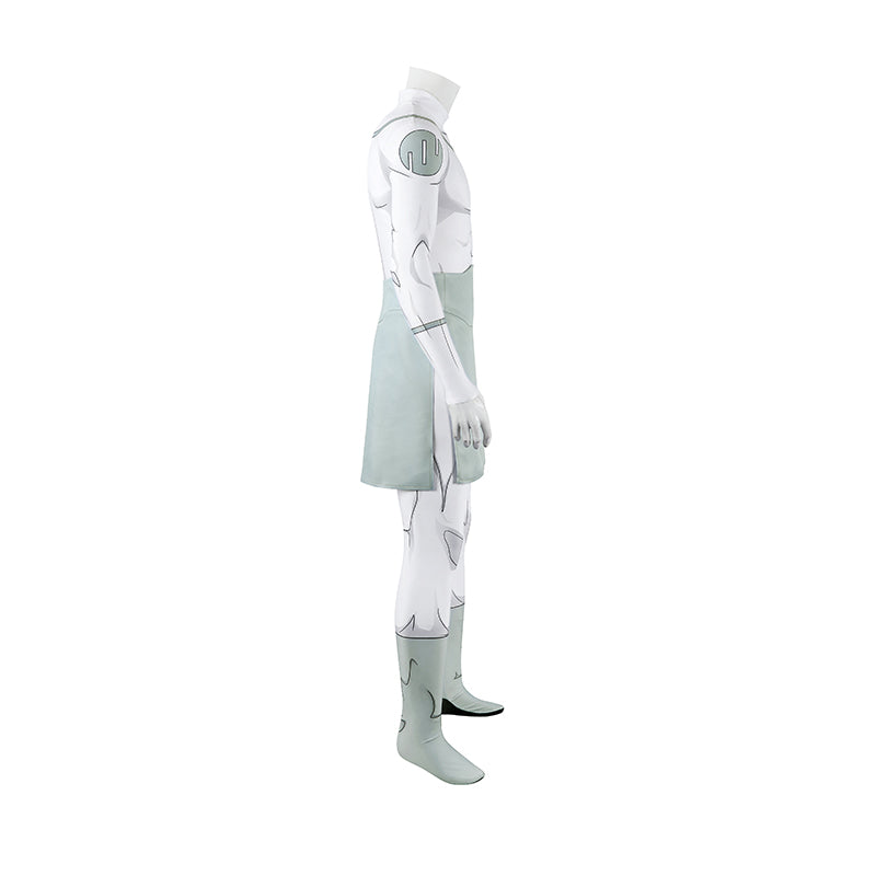 Invincible Mark Grayson Viltrumite Cosplay Costume White Jumpsuit with Apron - Image 4