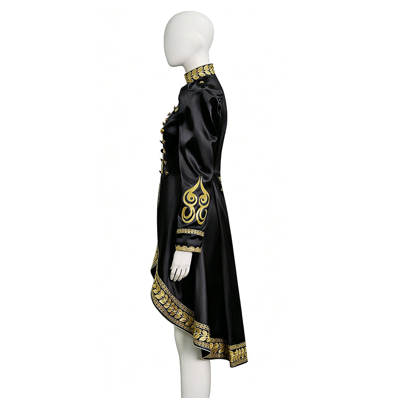 Baroque Cosplay Costume Royal Black Military Tailcoat Performance Dress Halloween Suit - Image 4