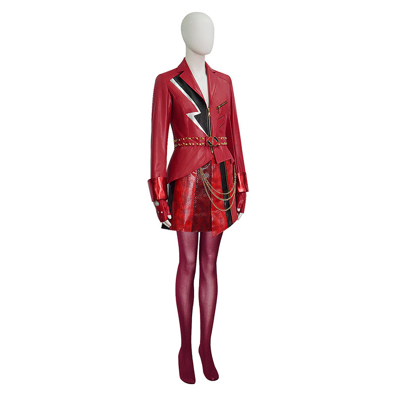 Descendants The Rise of Red Cosplay Costume Red Leather Suit - Image 4