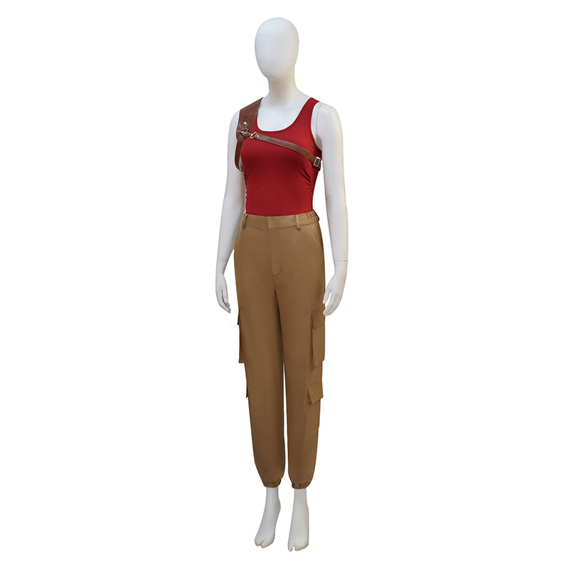 Movie Twisters 2024 Kate Women Red Brown Outfit Cosplay Costume Outfits Halloween - Image 3