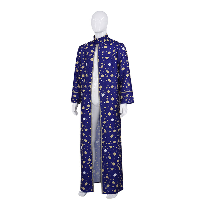 Unisex Adults Wizard Cloak with Stars Cape And Hat Witch Cloak - Image 4
