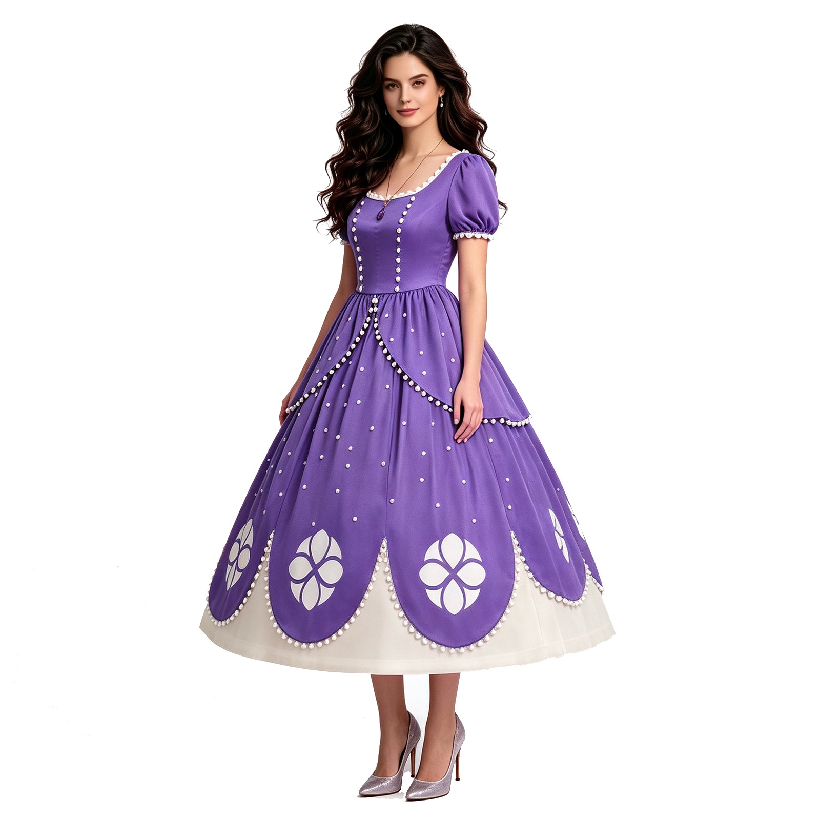 Sofia the First Sofia Cosplay Costume Purple Princess Dress Halloween Outfit - Image 3