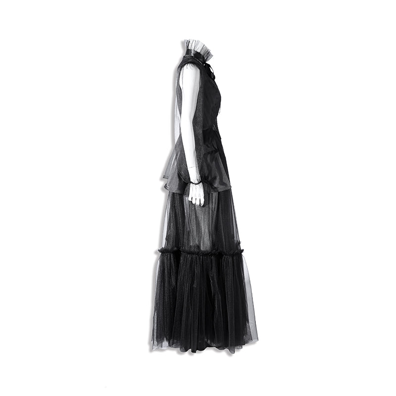 Wednesday Season 2 Wednesday Black Dance Mesh Dress Cosplay Costume - Image 4