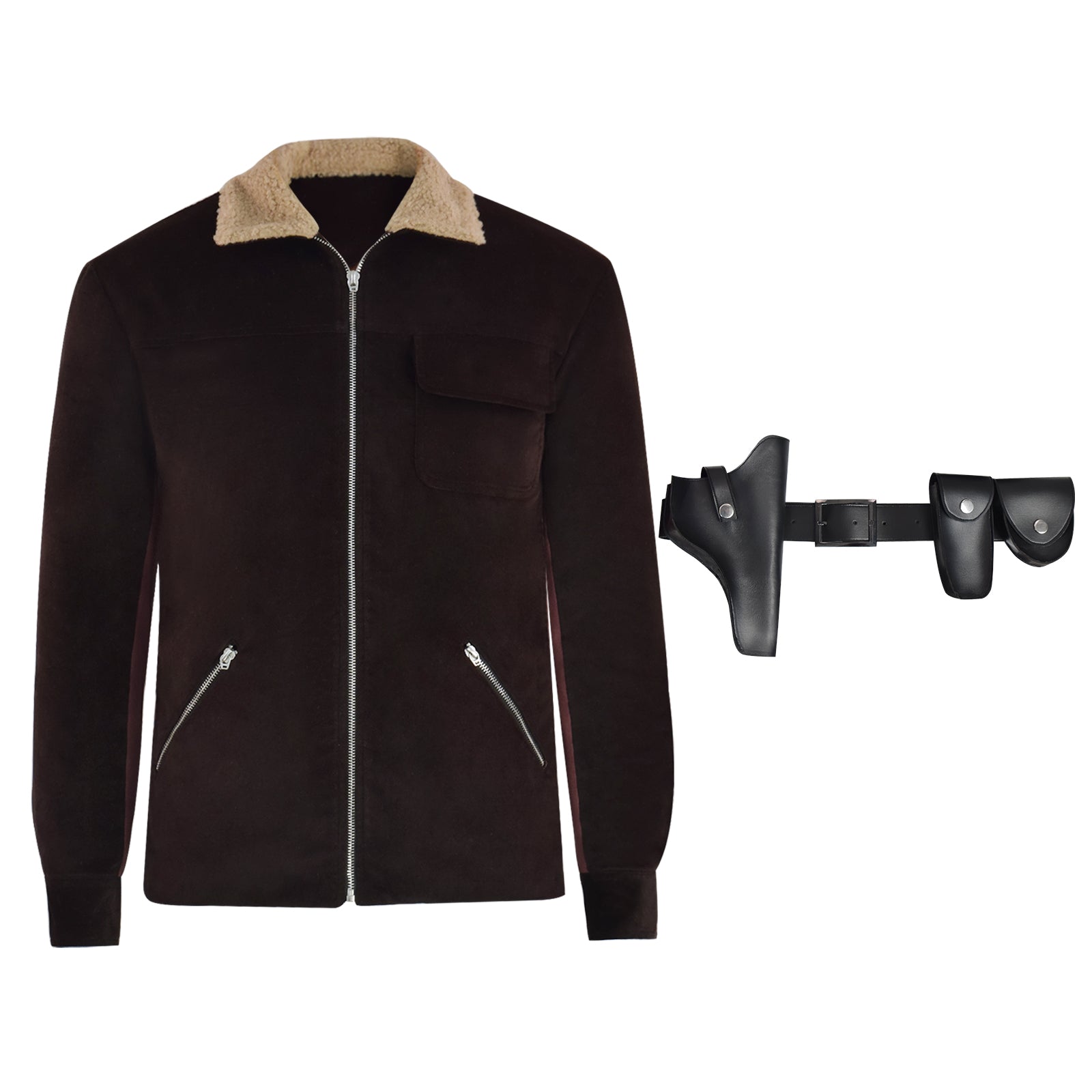 The Walking Dead Rick Grimes Cosplay Costume Flock Fabric Male Jacket