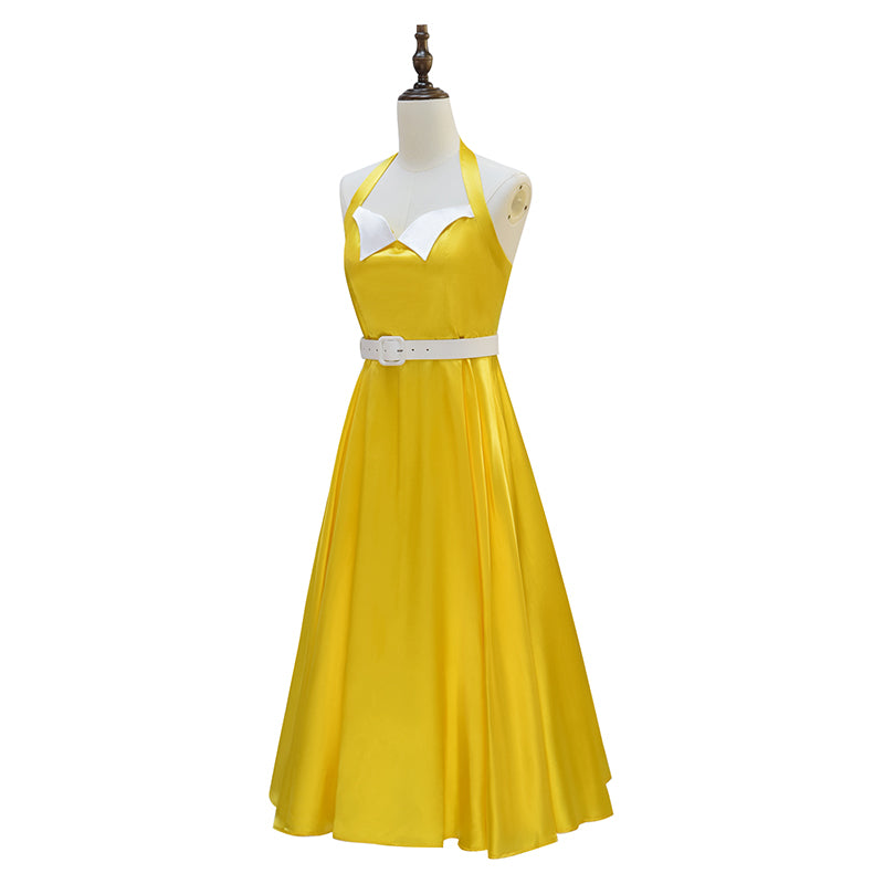 Belinda Chandra Cosplay Costume Doctor Who Yellow Dress Halloween - Image 3