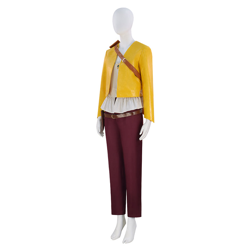 The Witcher Season 4 Ciri Cosplay Costume Medieval Warrior Yellow Halloween Outfit - Image 4