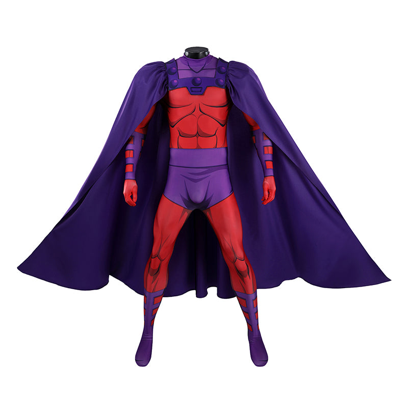 X-Men 97 Magneto Cosplay Costume With Cape Halloween Jumpsuit - Image 4