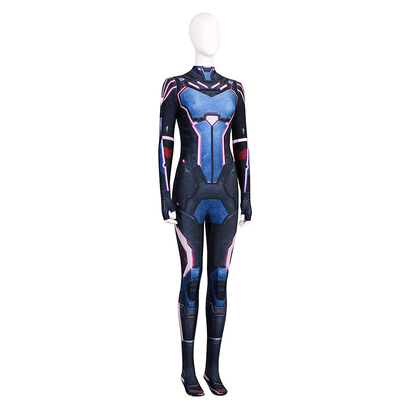 Split Fiction Mio Cosplay Costume Purple Jumpsuit Halloween Outfit - Image 4