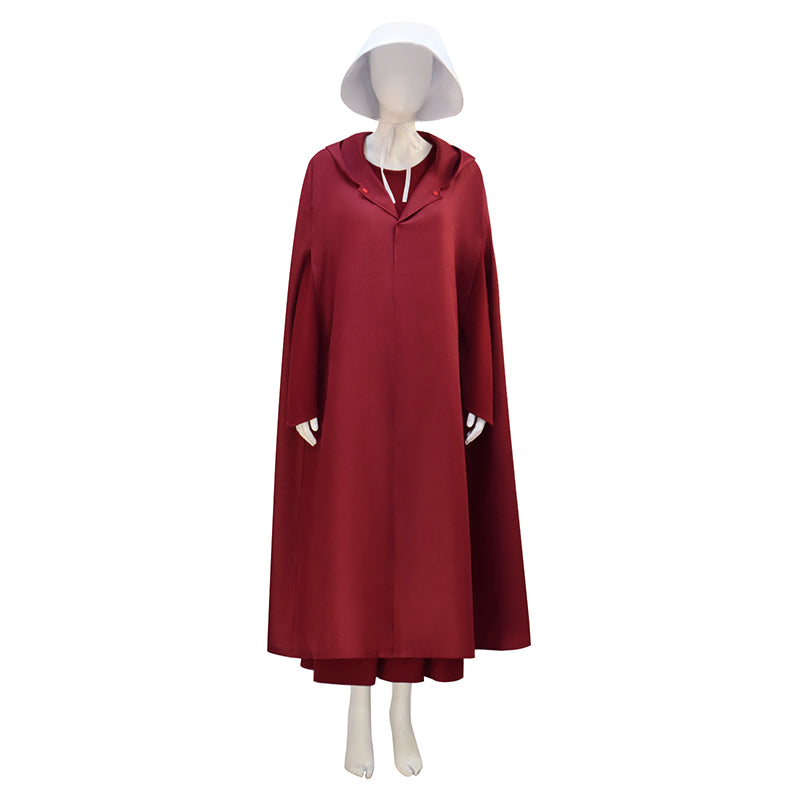 The Handmaid's Tale Hooded Cape Cosplay Costume Halloween Outfit - Image 2
