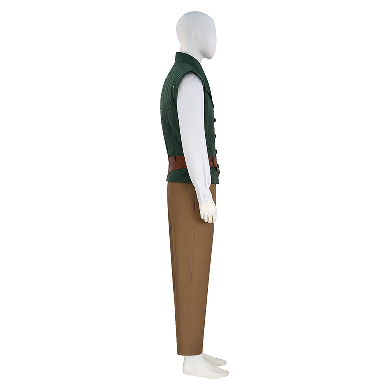 Prince Tangled Cosplay Flynn Rider Costume Vest Shirt Outfit Halloween Carnival Suit - Image 4