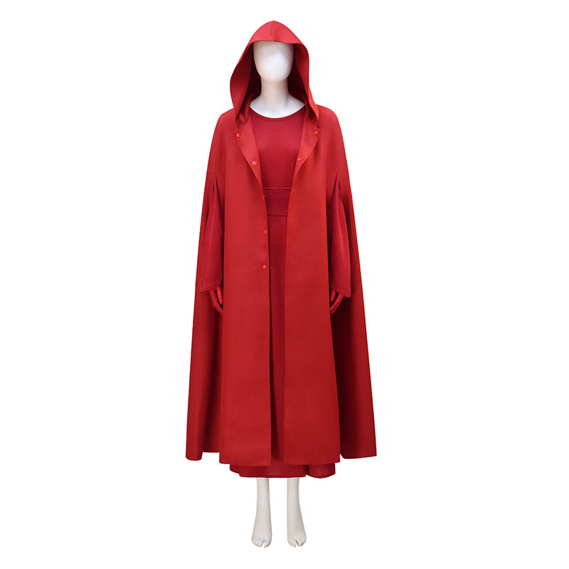 The Handmaid's Tale Red Hooded Cape Cosplay Costume Halloween Outfit - Image 2