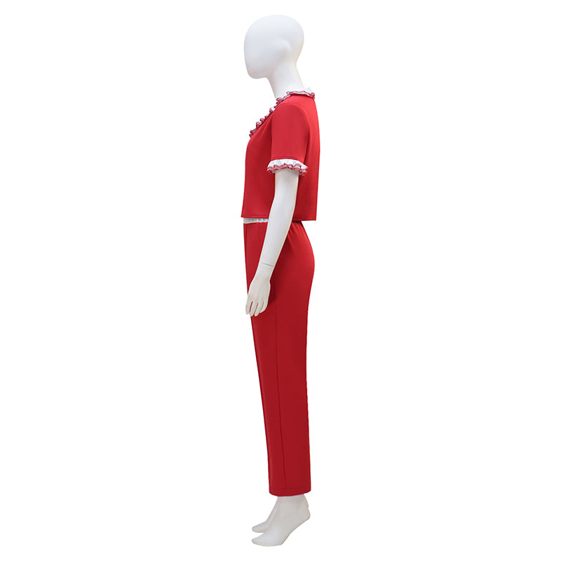 Sally o'malley Cosplay Costume Red Halloween Outfit - Image 4