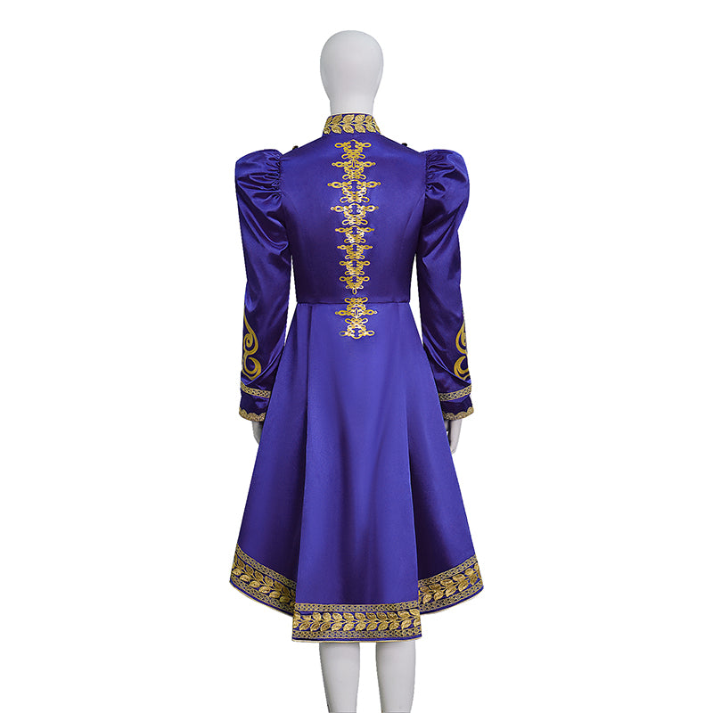 Baroque Cosplay Costume Royal Purple Military Tailcoat Performance Dress Lady Halloween Suit - Image 5