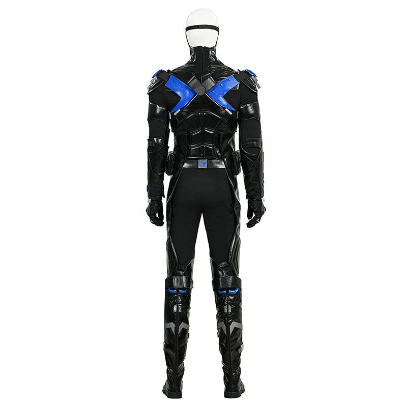 Nightwing Cosplay Arkham Knight Nightwing Cosplay Costume Nightwing Black Leather Suit - Image 5