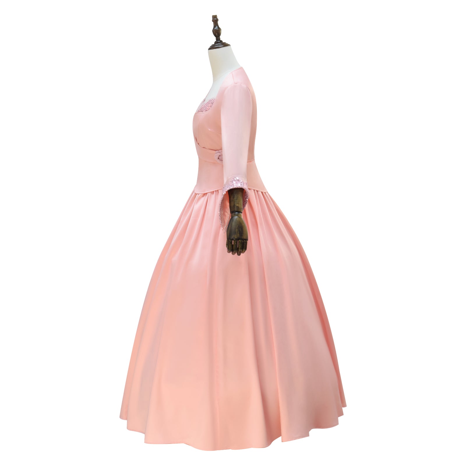 Wicked Witch Glinda Cosplay Costume Pink Dress Halloween Costume Outfit - Image 4