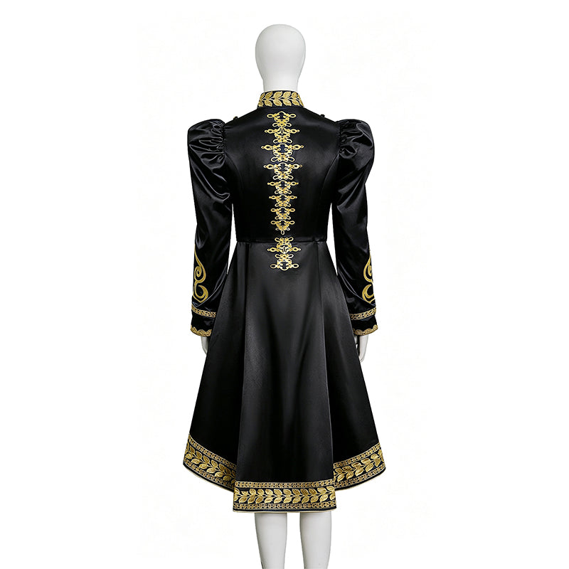 Baroque Cosplay Costume Royal Black Military Tailcoat Performance Dress Halloween Suit - Image 5
