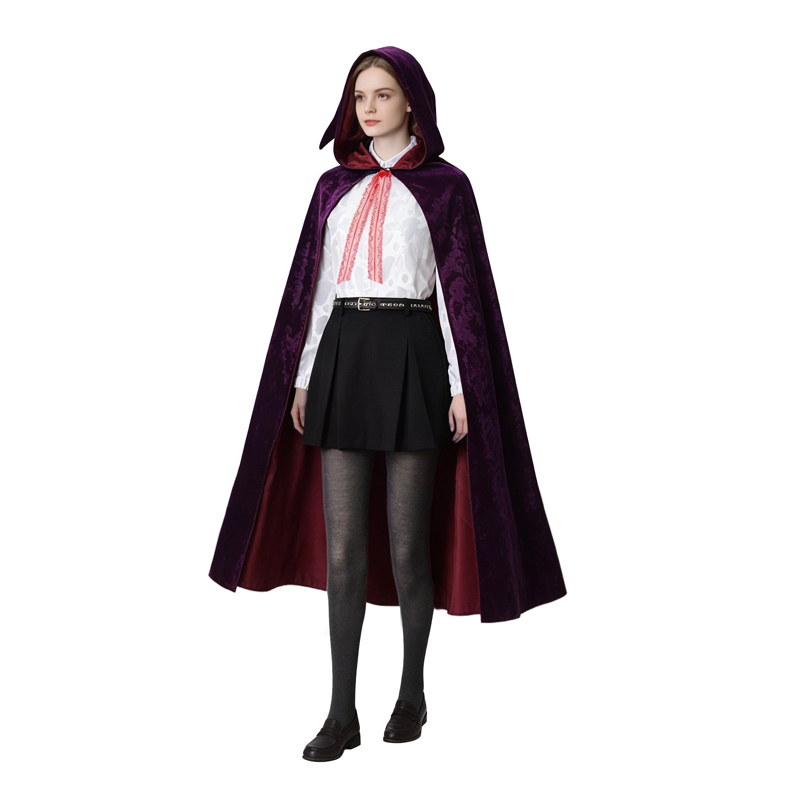 Hexed Billie Cosplay Costume Velvet Hooded Cloak Witch Series Clothing - Image 5