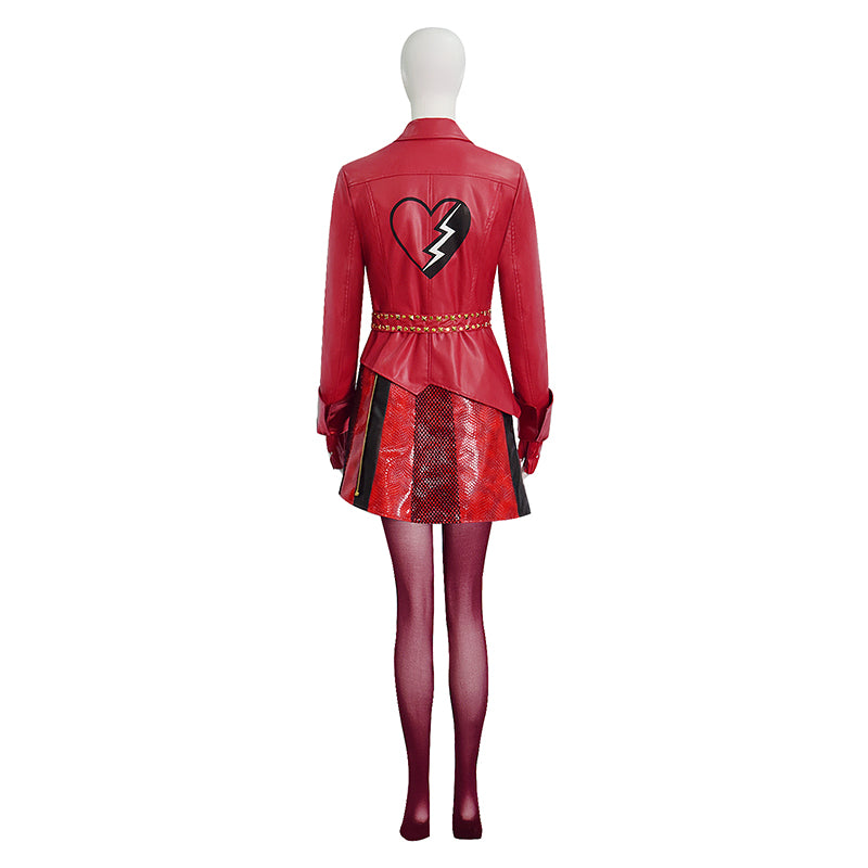 Descendants The Rise of Red Cosplay Costume Red Leather Suit - Image 5