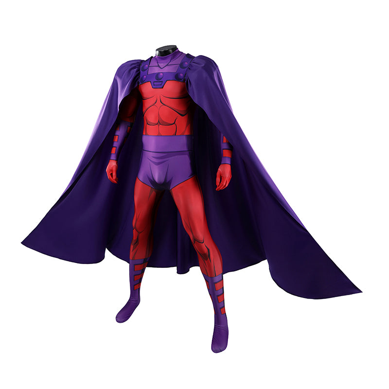 X-Men 97 Magneto Cosplay Costume With Cape Halloween Jumpsuit - Image 5