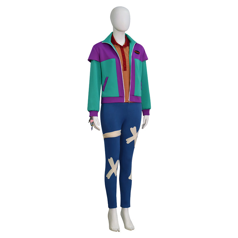 Adult Forgotten Island Raissa Cosplay Costume Green Purple Disco Halloween Outfit - Image 5